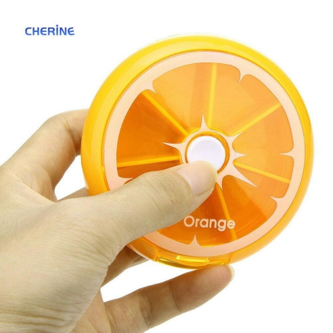 Hộp Chia Thuốc Thiết Kế Xoay Hình Trái Cây Xinh Xắn