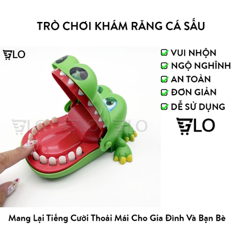 Trò Chơi Khám Răng Cá Sấu Cắn Tay Loại Lớn Có Led Và Âm Thanh