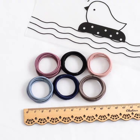 Set 100 Thun Buộc Tóc Nữ, Dây Cột Tóc Nhiều Màu