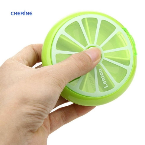 Hộp Chia Thuốc Thiết Kế Xoay Hình Trái Cây Xinh Xắn