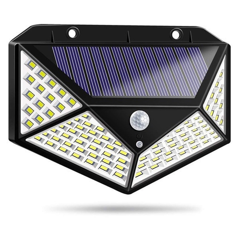 Đèn Led Năng Lượng Mặt Trời Cảm Biến Chuyển Động 100 Led 3 Chế Độ Siêu Sáng Chống Nước