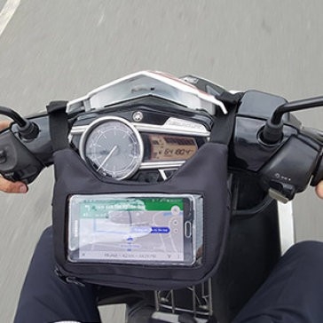 Túi Đựng Điện Thoại Treo Đầu Xe Máy Loại 1 Chống Nước Chạy Grab