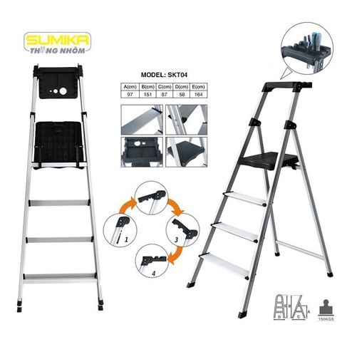 Thang ghế 4 bậc Sumika SKT04 SK 304