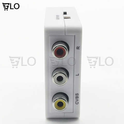 Box Chuyển AV Ra VGA Mini, Bộ Adapter AV2VGA Chuyển Đổi AV Sang VGA