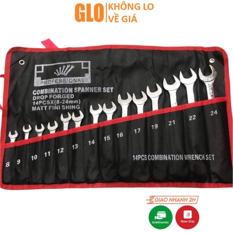 Bộ Cờ Lê 14 Chi Tiết 8-24mm (Bạc)
