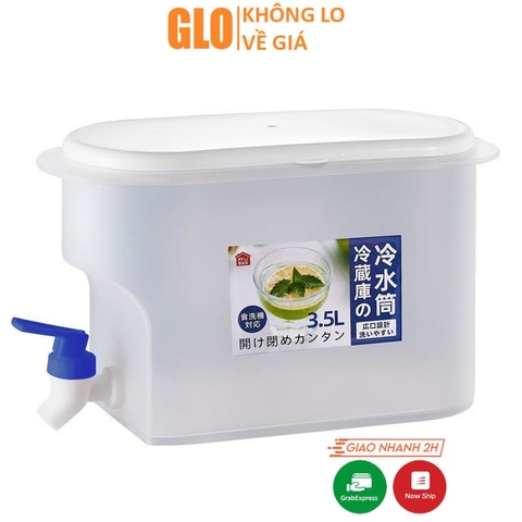 Bình Đựng Nước Trái Cây Có Vòi, Dung Tích 3.5l Để Tủ Lạnh Đi Dã Ngoại