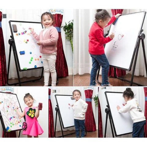Bảng Viết 2 Mặt Flipchart Cho Bé Kích Thước 50 X 50 Cm