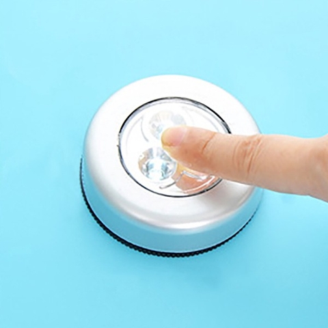 Bóng Đèn Led Dán Tường Thông Minh 3 Bóng Trang Trí Tủ Quần Áo, Nhà Bếp Stick Touch Lamp