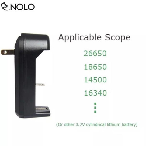 Bộ Sạc Đơn Đa Năng 3,7V Kèm 2 Cục Pin Đỏ 3,7V 18650