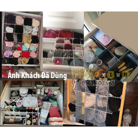 Combo 4 Thanh Nhựa Chia Vách Ngăn Tủ Giúp Sắp Xếp Đồ Đạc Gọn Gàng