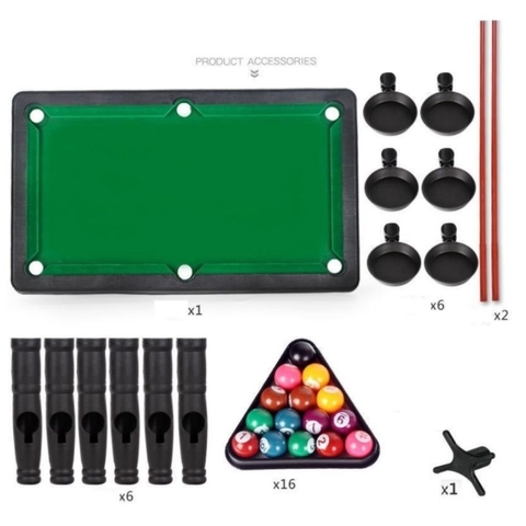 Bộ Bàn Bi Da 6 Lỗ Vuông Lớn 50x37x10cm