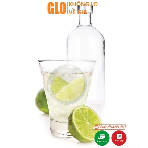 Khay Làm Đá Viên Whiskey Khuôn Tròn 4 Ngăn Tạo Hình Quả Cầu Pha Lê Đẹp Mắt