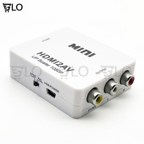 Box Chuyển HDMI Ra AV Mini HDMI2AV, Bộ Adapter Chuyển Đổi AV Sang HDMI