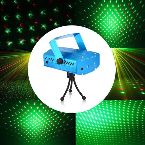 Đèn Laser Mini Sân Khấu, Vũ Trường, Trang Trí Phòng Karaoke Cảm Biến Theo Nhạc
