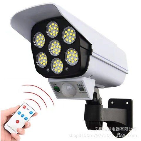 [Chống Trộm] Đèn Cảm Biến Chuyển Động Năng Lượng Mặt Trời Hình Camera 77 Đèn LED, Chống Nước Tuyệt Đối CL-877B 180W