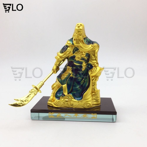 Tượng Quan Công Vân Trường Quan Vũ Nước Hoa Kèm Dây Ngọc Phong Thủy Trang Trí Taplo, Nhà Cửa