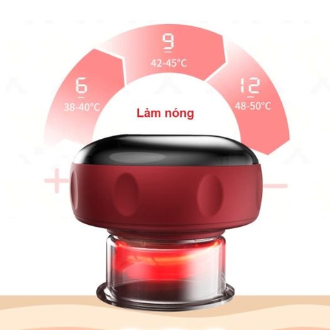 Máy Cạo Gió Giác Hơi Massage NG-122 Dùng Pin Sạc, Màn Hình Led 6 Cấp Độ, Hút Chân Không Hồng Ngoại Cầm Tay