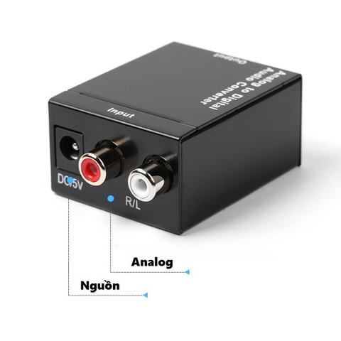 Bộ Chuyển Đổi Âm Thanh Tín Hiệu AV Sang Optical OEM, Analog To Digital, Bộ AV Ra Quang, Tặng Dây Quang 1m