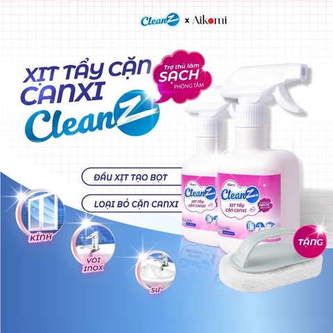 Chai Xịt Tẩy Cặn Canxi CleanZ Chống Ăn Mòn Inox Vệ Sinh Vòi Rửa, Vòi Sen, Vách Kính