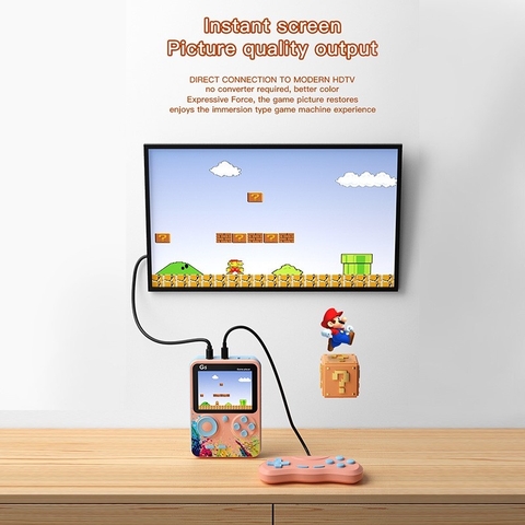 Máy Chơi Game Cầm Tay G5 500 Trò Chơi, Có Thể Sạc Lại, Kèm Tay Cầm Chơi Game 2 Người