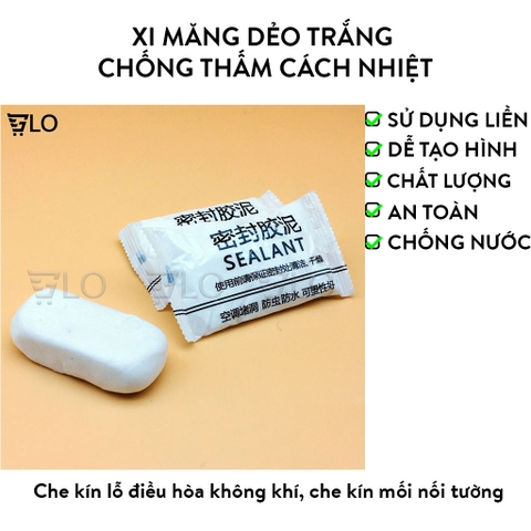 Xi Măng Dẻo Trắng Chống Thấm Cách Nhiệt Bùn Đất Sét Keo Trám Tường Nhà Lỗ Điều Hoà Đường Ống Nước