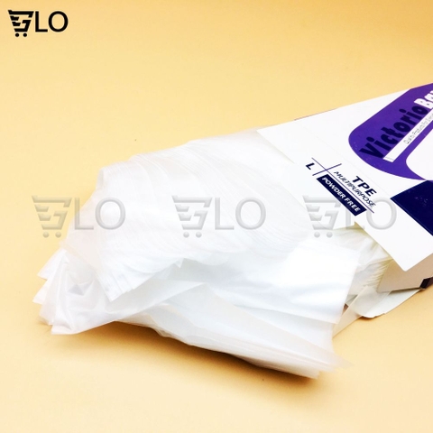 Hộp 100 Găng Tay Cao Su TPE Victoria Bay, Bao Tay Siêu Dai Dùng 1 Lần, Làm Bếp, Nấu Ăn, Ăn Đồ Nướng Bằng Tay Vệ Sinh