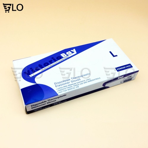 Hộp 100 Găng Tay Cao Su TPE Victoria Bay, Bao Tay Siêu Dai Dùng 1 Lần, Làm Bếp, Nấu Ăn, Ăn Đồ Nướng Bằng Tay Vệ Sinh