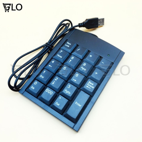 Bàn Phím Số Rời K-012 19 Phím Cổng USB Dùng Cho PC, Laptop