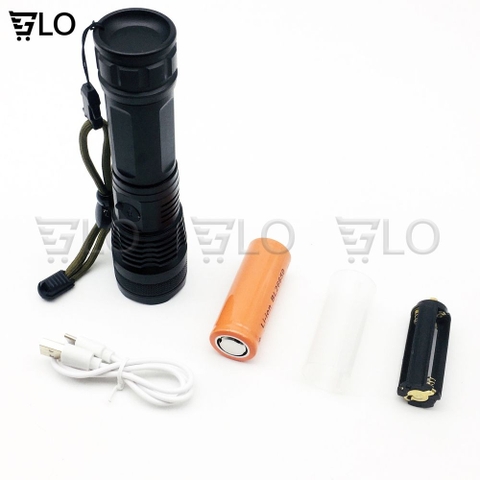 Đèn Pin Siêu Sáng Dùng Chip Led XHP50 Dùng Pin 26650 Dung Lượng Cao, Có Led Báo Dung Lượng Đèn Cầm Tay Cao Cấp