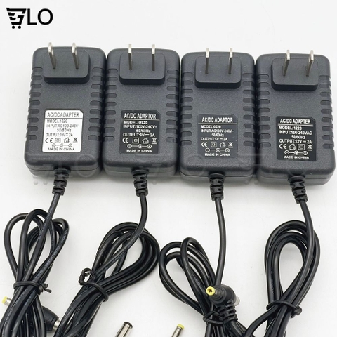 Nguồn Adapter 5V 9V 12V 15V 2A Jack 2 Đầu 4.0mm, 5.5mm Tiện Lợi Phù Hợp Mọi Thiết Bị