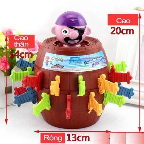 Đồ Chơi Đâm Hải Tặc Size Lớn 24 Kiếm 20cm, Size Nhỏ 16 Kiếm 13cm, Đâm Thùng Phi Cướp Biển Rút Kiếm Thú Vị Vui Nhộn