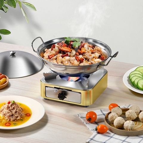 Bếp Cồn Chịu Nhiệt Inox 304, Bếp Mini Du Lịch, Thiết Kế Sang Trọng, Dễ Vệ Sinh, An Toàn Tuyệt Đối Cho Bàn Ăn