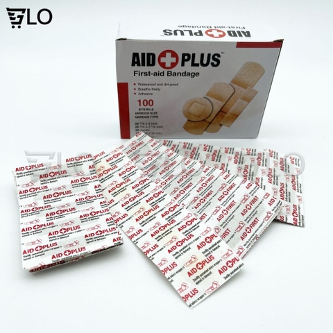 Hộp Băng Keo Cá Nhân 100 Miếng Urgo Aid First, Gạc Vết Thương, An Toàn Tiện Dụng Cho Gia Đình Và Các Cơ Sở Y Tế