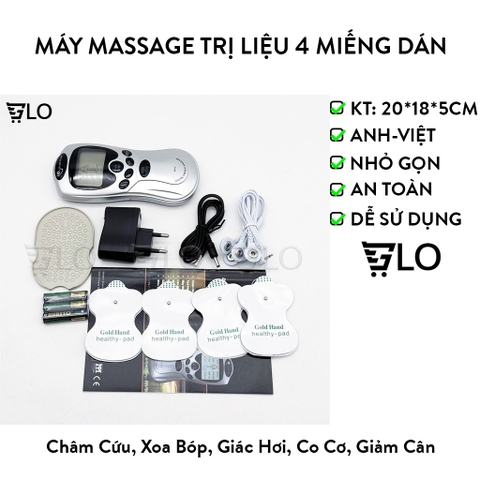 Máy Massage Trị Liệu 4 Miếng Dán EMS Dòng Cao Cấp Digital Therapy Machine SYK-208