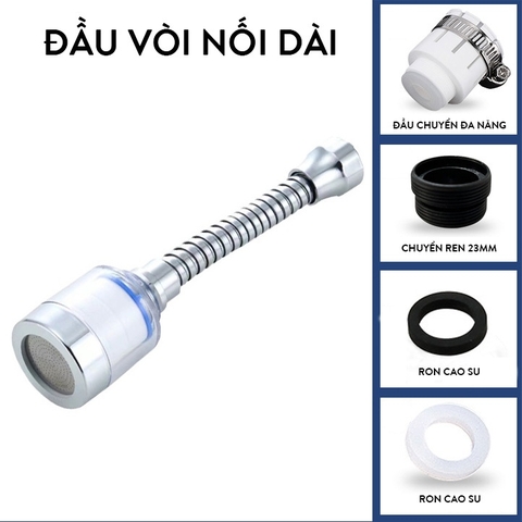 Bộ Lọc Nước Trực Tiếp Tại Vòi BK, Đầu Vòi Đa Năng Xoay Được 360 Độ Điều Hướng Nước, Đầy Đủ Phụ Kiện
