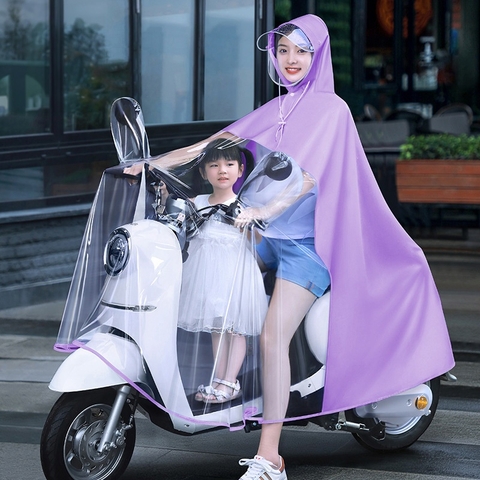 Áo Mưa Trong Suốt Cho Mẹ Và Bé, Áo Mưa Đi Xe Máy Cao Cấp, Hàng Nội Địa Trung