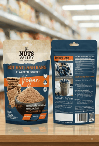 Hạt lanh Tươi và Bột Hạt Lanh Rang - FLAXSEEDS The Nuts Valley
