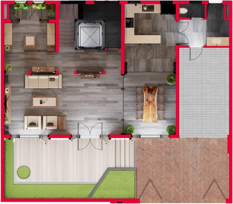 Ngôi nhà lẩn khuất giữa phố thị ồn ào với sân vườn yên tĩnh