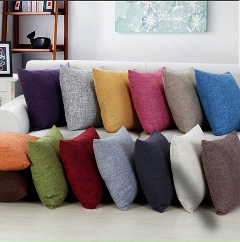 Gối tựa lưng sofa chất liệu vải thô cao cấp