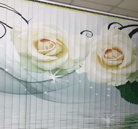 Rèm Lá dọc tranh