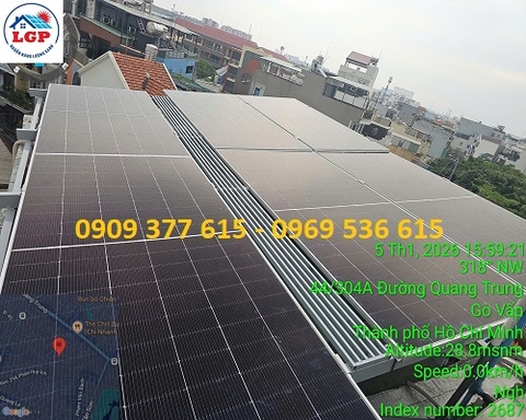 Công ty Lê Gia Phát thi công hệ thống điện mặt trời nhà dân tại Gò Vấp - Nhà anh Toàn