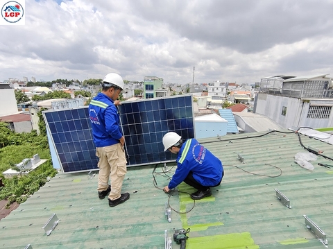 hệ thống điện mặt trời 6,2kWp cho nhà dân