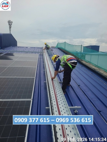 Lê Gia Phát tiếp tục thi công điện mặt trời nhà xưởng, dự án Dong Jin ở Nhơn Trạch Đồng Nai