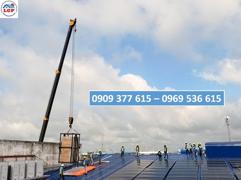 Lê Gia Phát thi công điện mặt trời nhà xưởng 1900 tấm pin Nhơn Trạch Đồng Nai