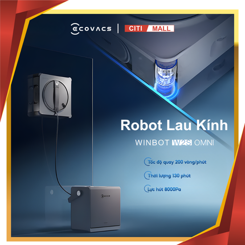 Ecovacs Winbot W2S Omni - Robot lau kính Ecovacs 2026