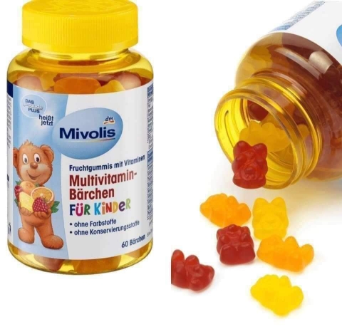 KẸO VITAMIN TỔNG HỢP MIVOLIS VỊ TRÁI CÂY HÌNH GẤU CHO CON YÊU (Date 12/2023)