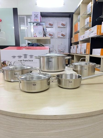 Bộ nồi Đức Fissler San Francisco 5 Món Đủ Nồi & Quánh