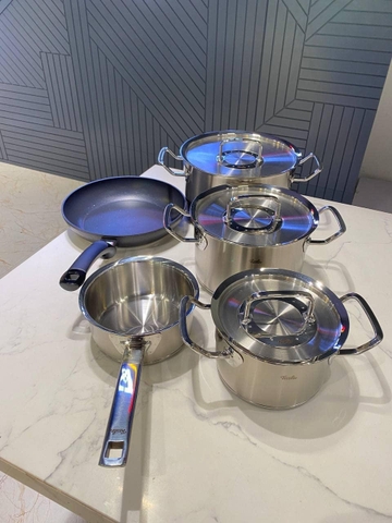 Bộ nồi Fissler Profi Original siêu cao cấp 5 món vung thép