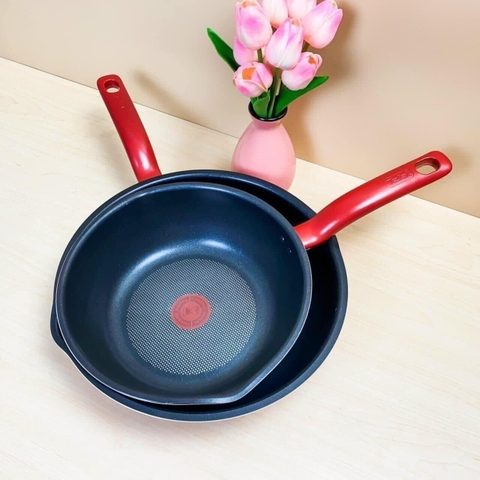 Chảo sâu lòng Tefal So Chef 24cm/28cm màu đỏ