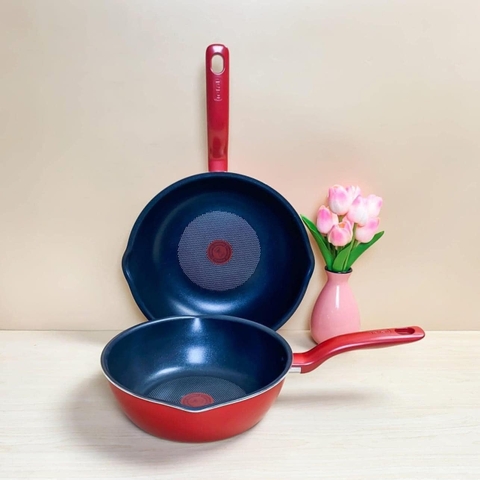 Chảo sâu lòng Tefal So Chef 24cm/28cm màu đỏ